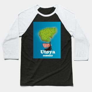 Utøya Norway map Baseball T-Shirt